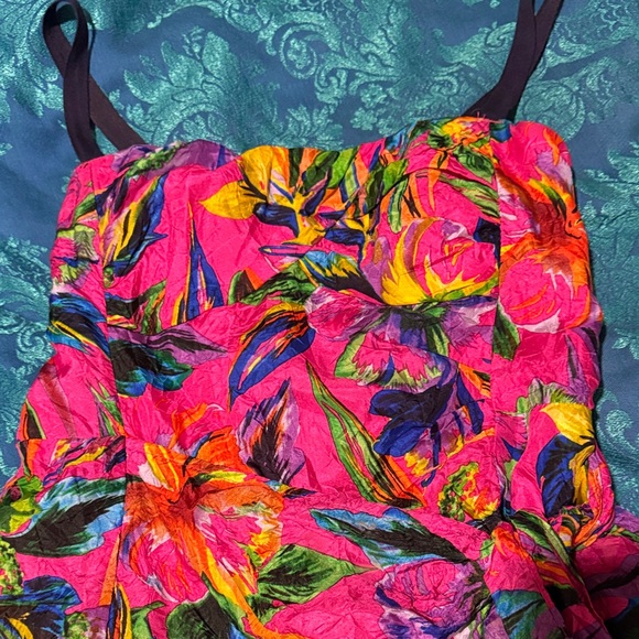 Beautiful Floral Summer Dress Vibrant S 80’s/90’s - Picture 2 of 9